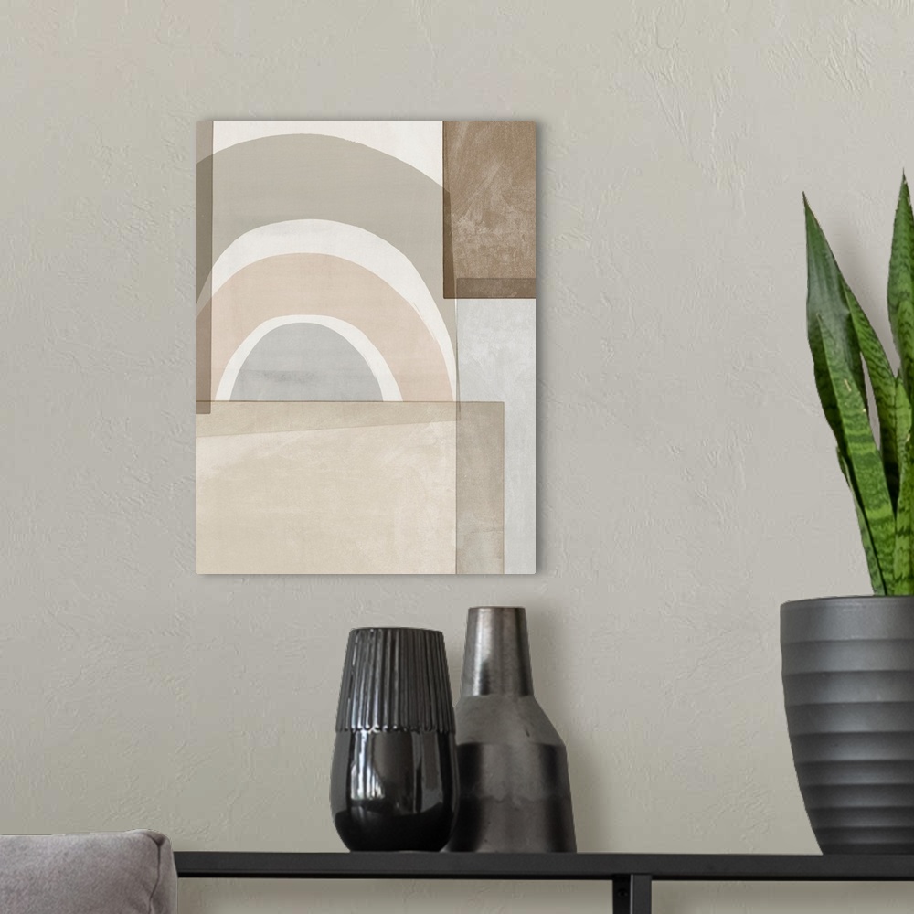 A modern room featuring Beige Color Blocks