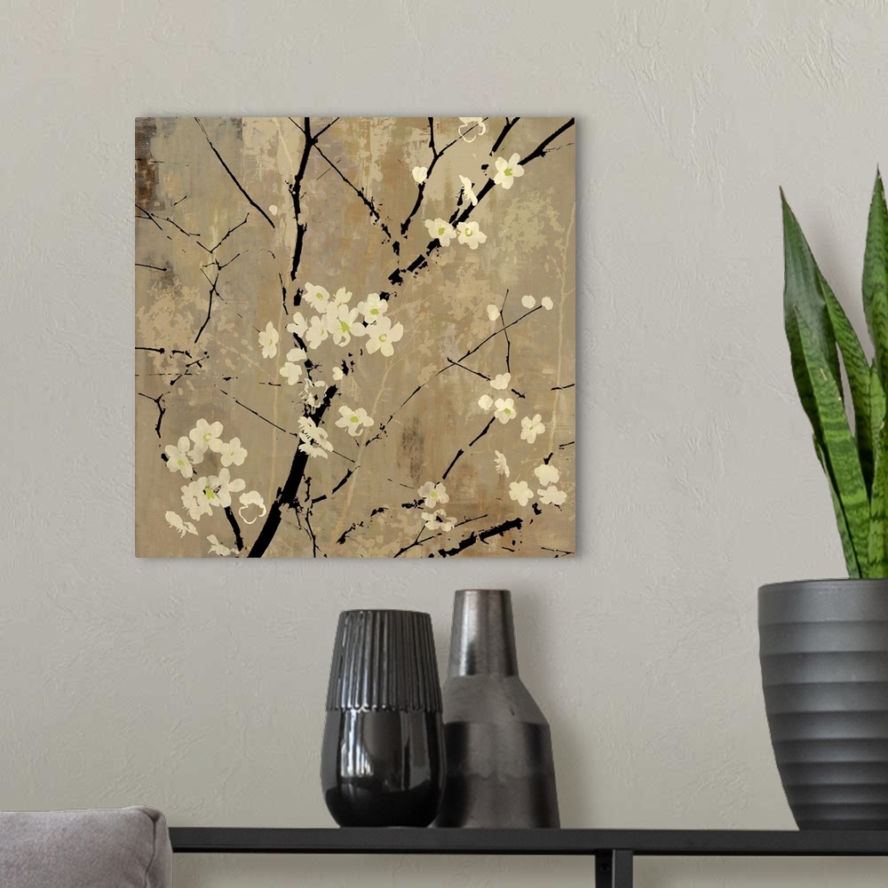 A modern room featuring Blossoms Abstracted
