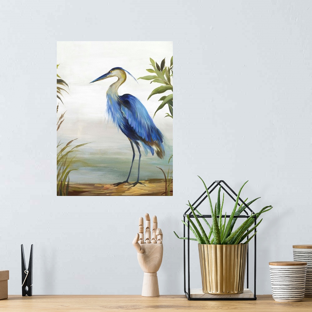 A bohemian room featuring Blue Heron