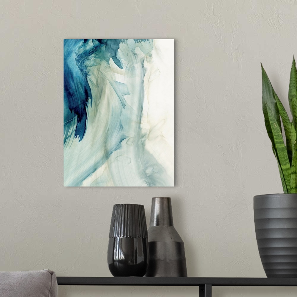 A modern room featuring Blue Implosion II