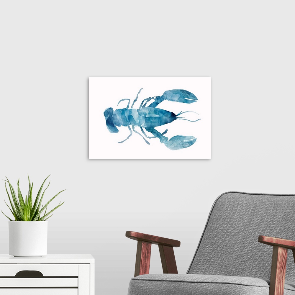 A modern room featuring Blue Lobster