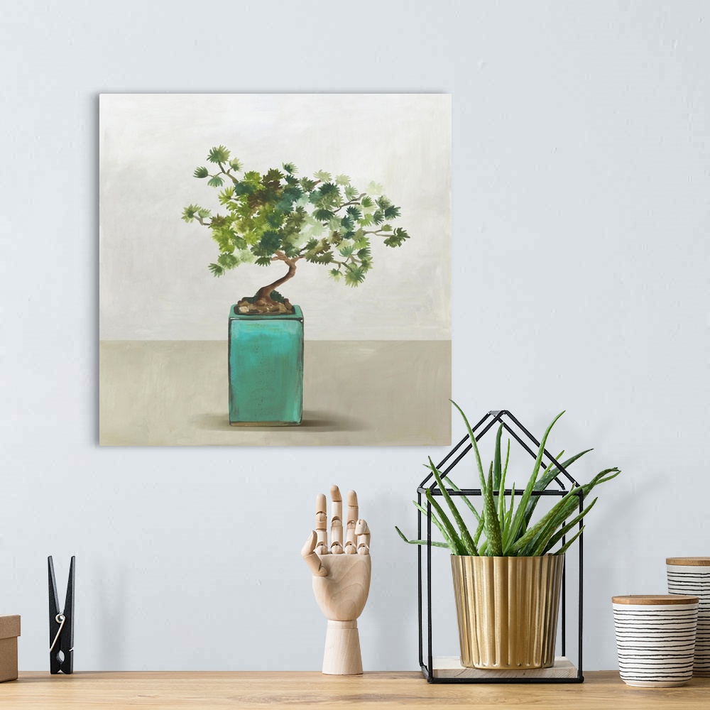 A bohemian room featuring Bonsai Tree III