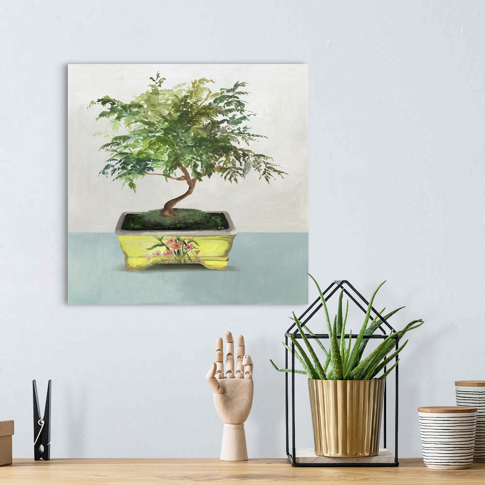 A bohemian room featuring Bonsai Tree IV