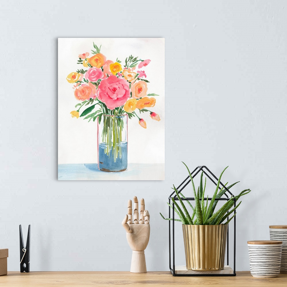 A bohemian room featuring Bright Flowers I