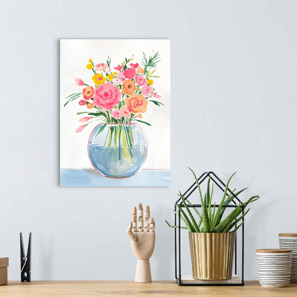 A bohemian room featuring Bright Flowers II