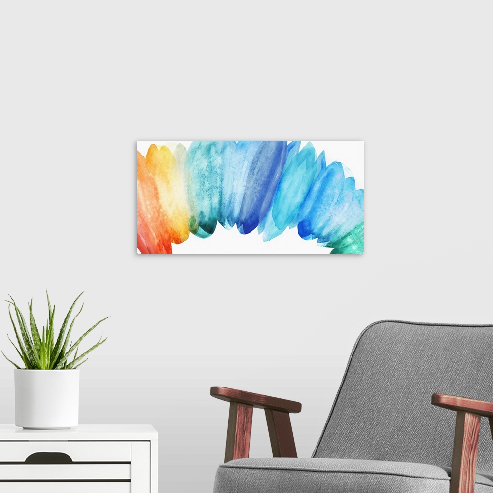 A modern room featuring Burst Of Rainbow
