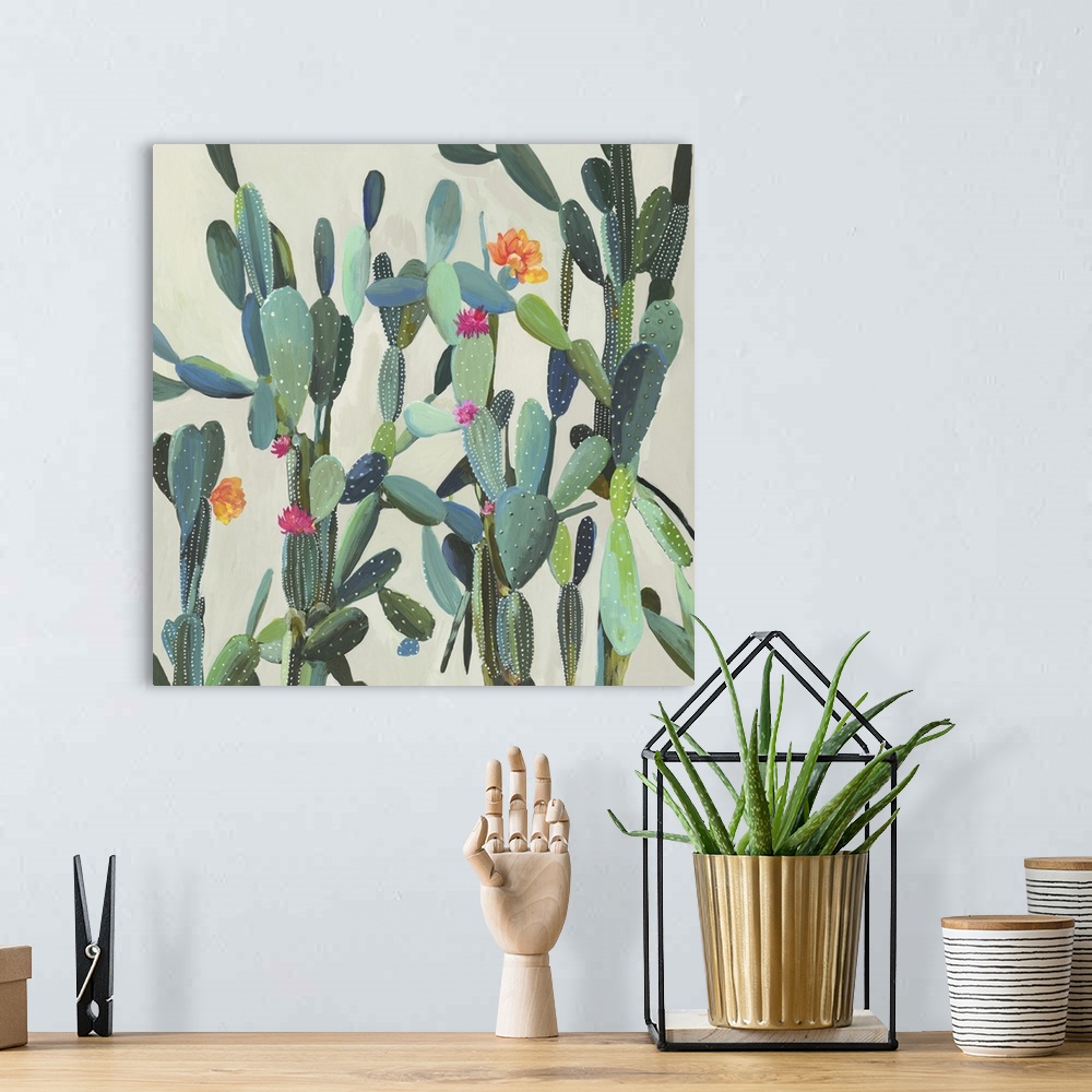 A bohemian room featuring Cactus Garden