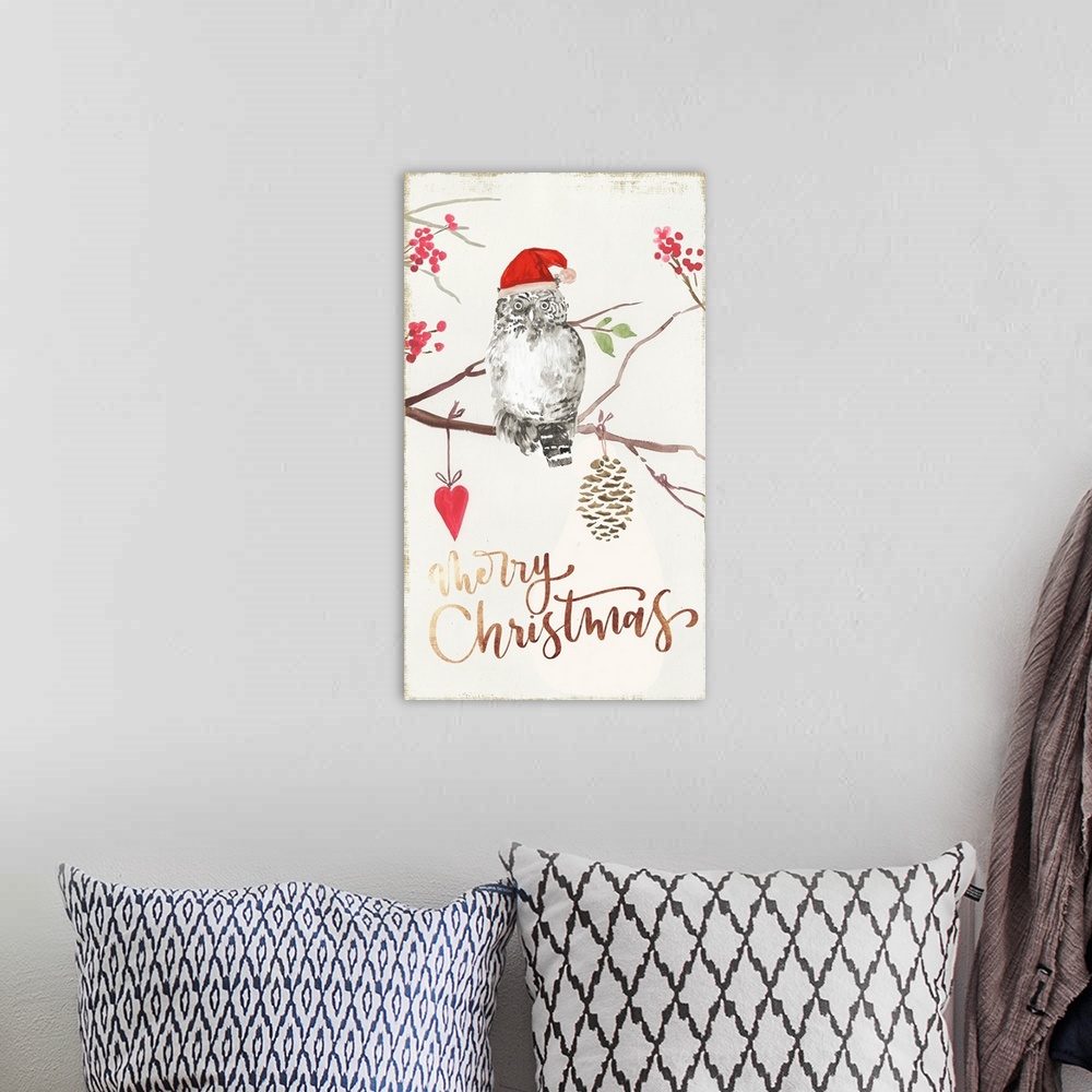 A bohemian room featuring Christmas Owl I