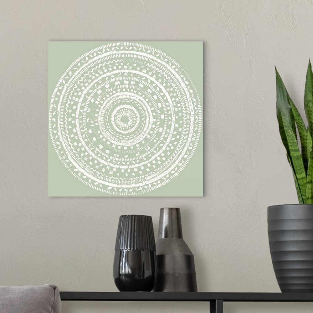 A modern room featuring Circles of Life II