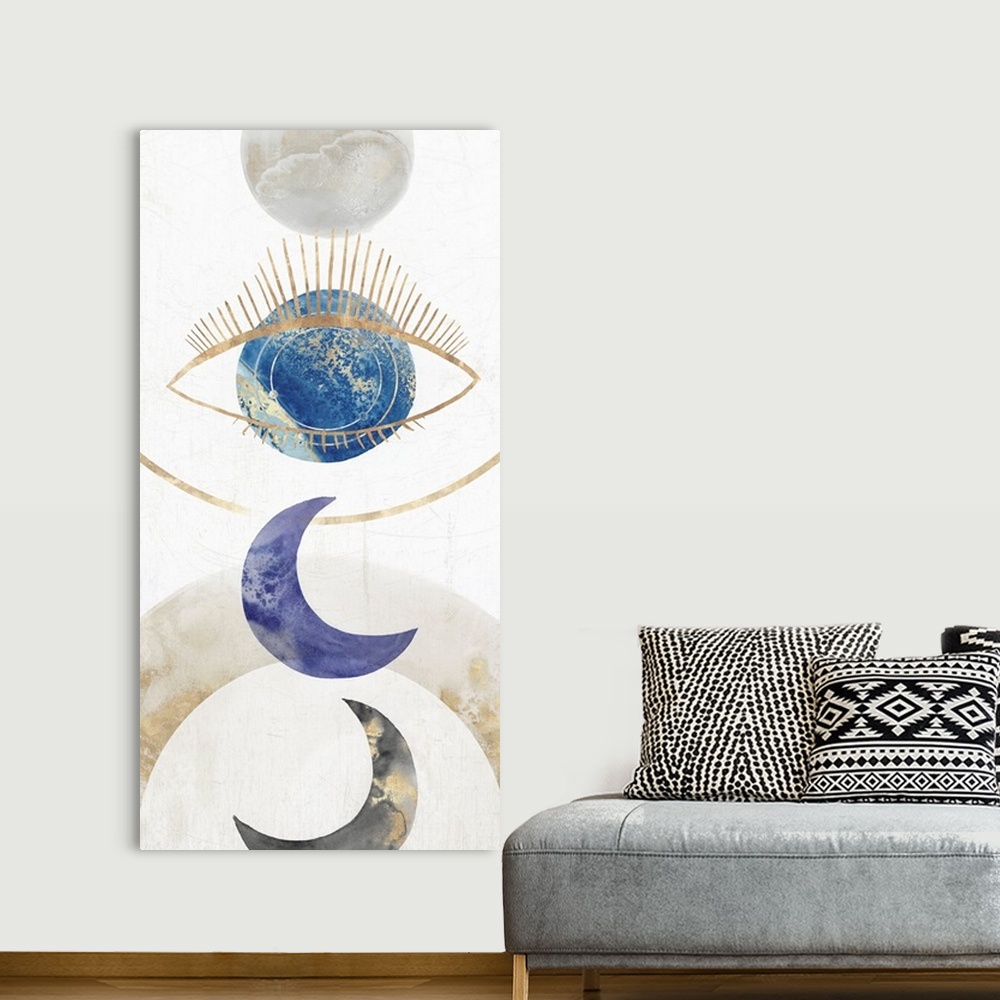 A bohemian room featuring Crescent Moon II
