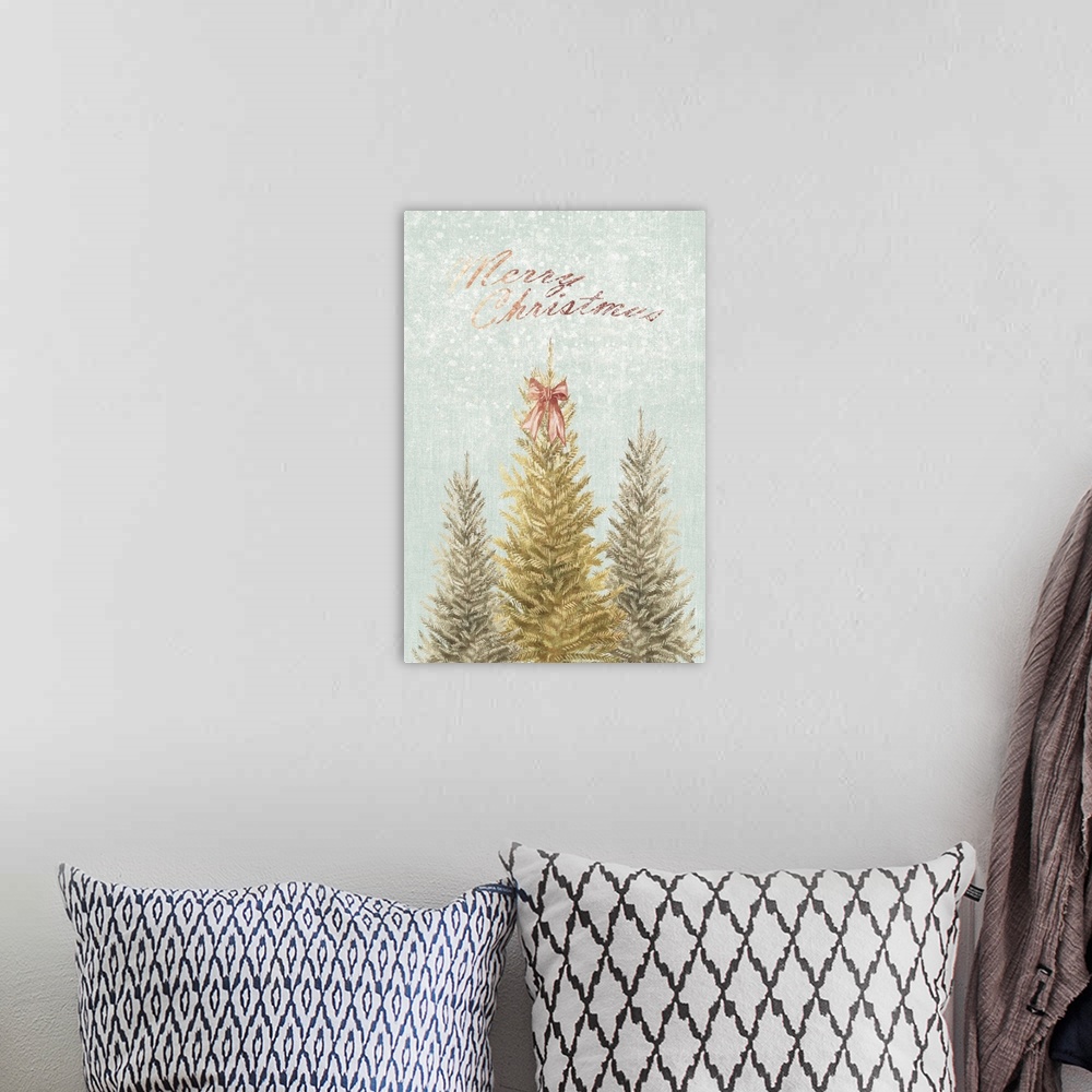 A bohemian room featuring Evergreen Christmas