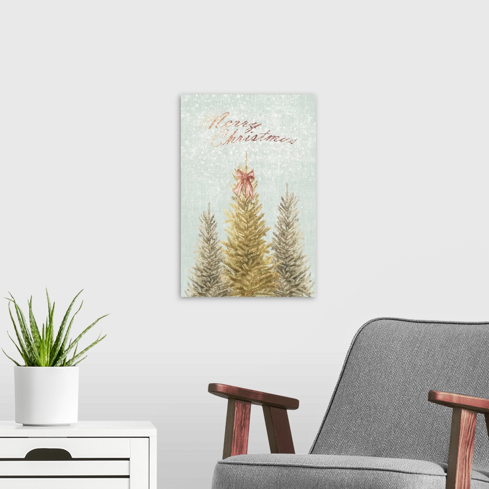 A modern room featuring Evergreen Christmas