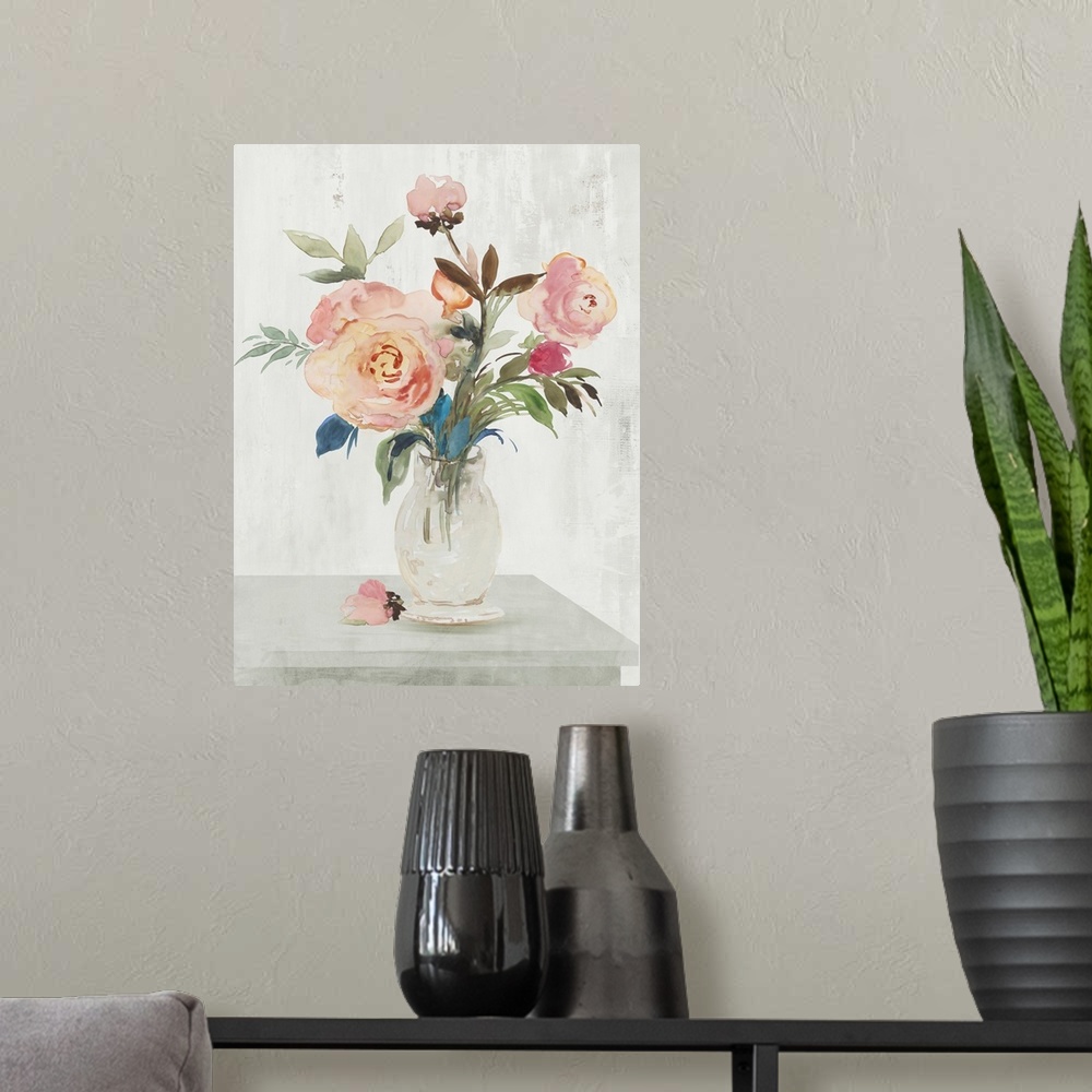 A modern room featuring Fresh Roses I