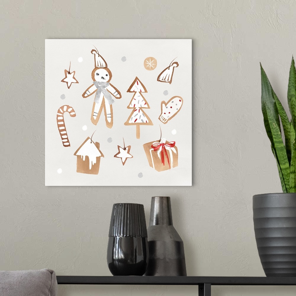 A modern room featuring Ginger Bread Cookies II
