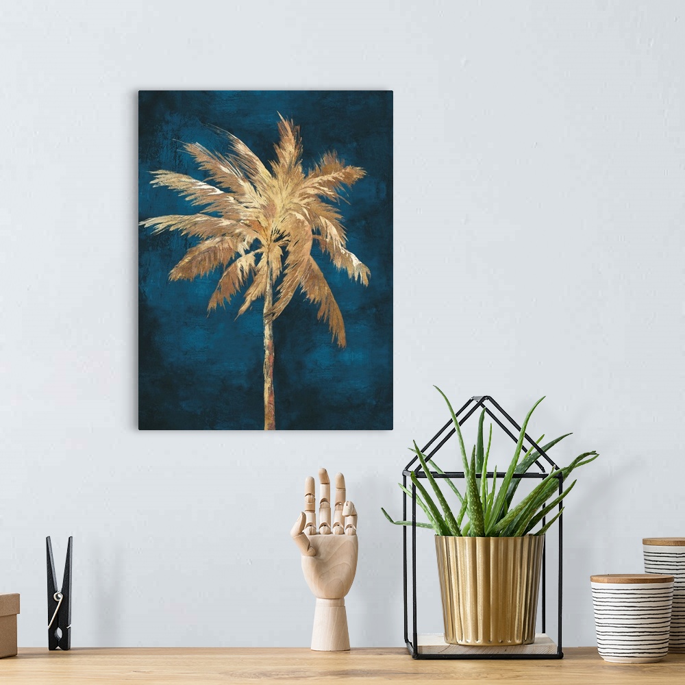 A bohemian room featuring Golden Night Palm