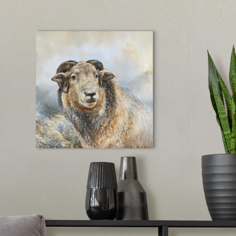 A modern room featuring Herdwick Sheep
