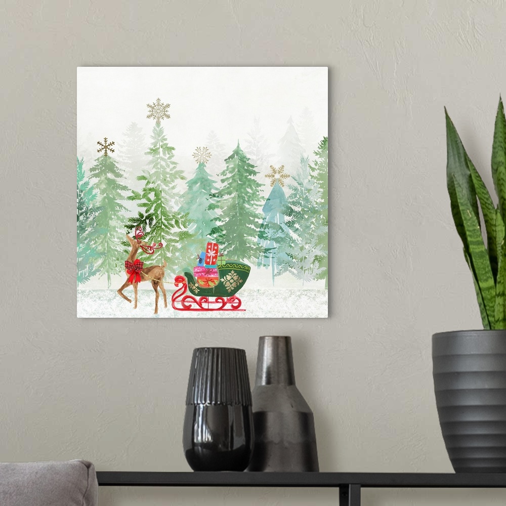 A modern room featuring Holiday Greetings