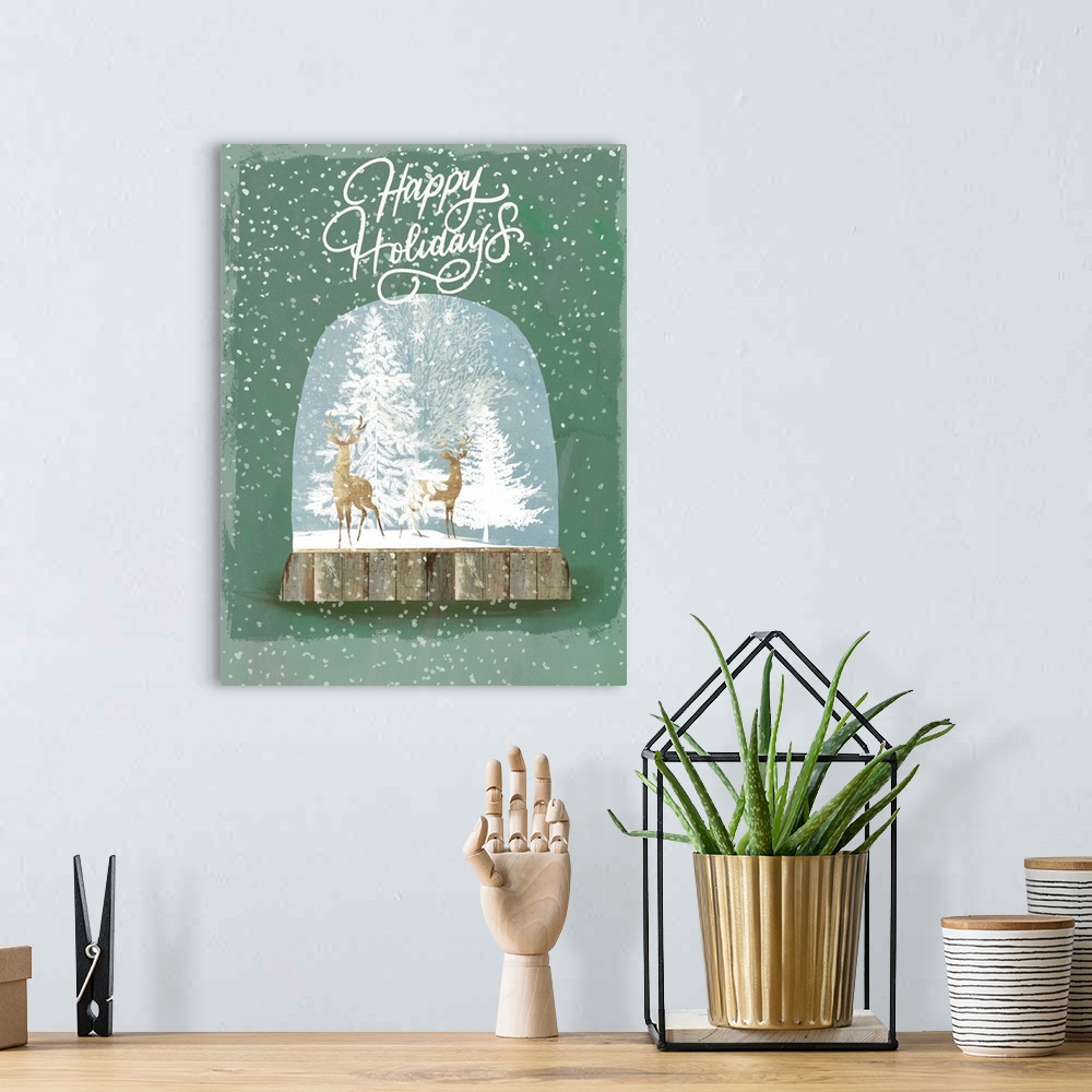 A bohemian room featuring Holiday Snow Globe II