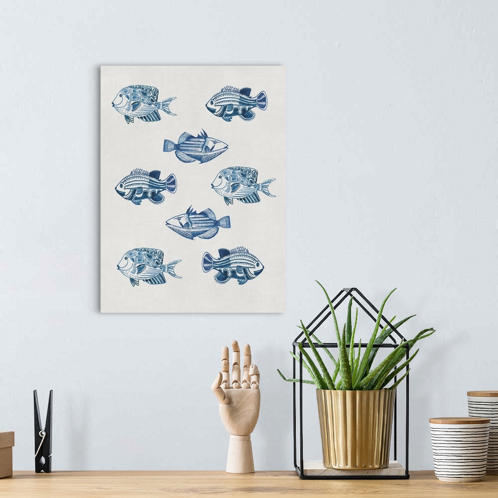 A bohemian room featuring Indigo Fishes