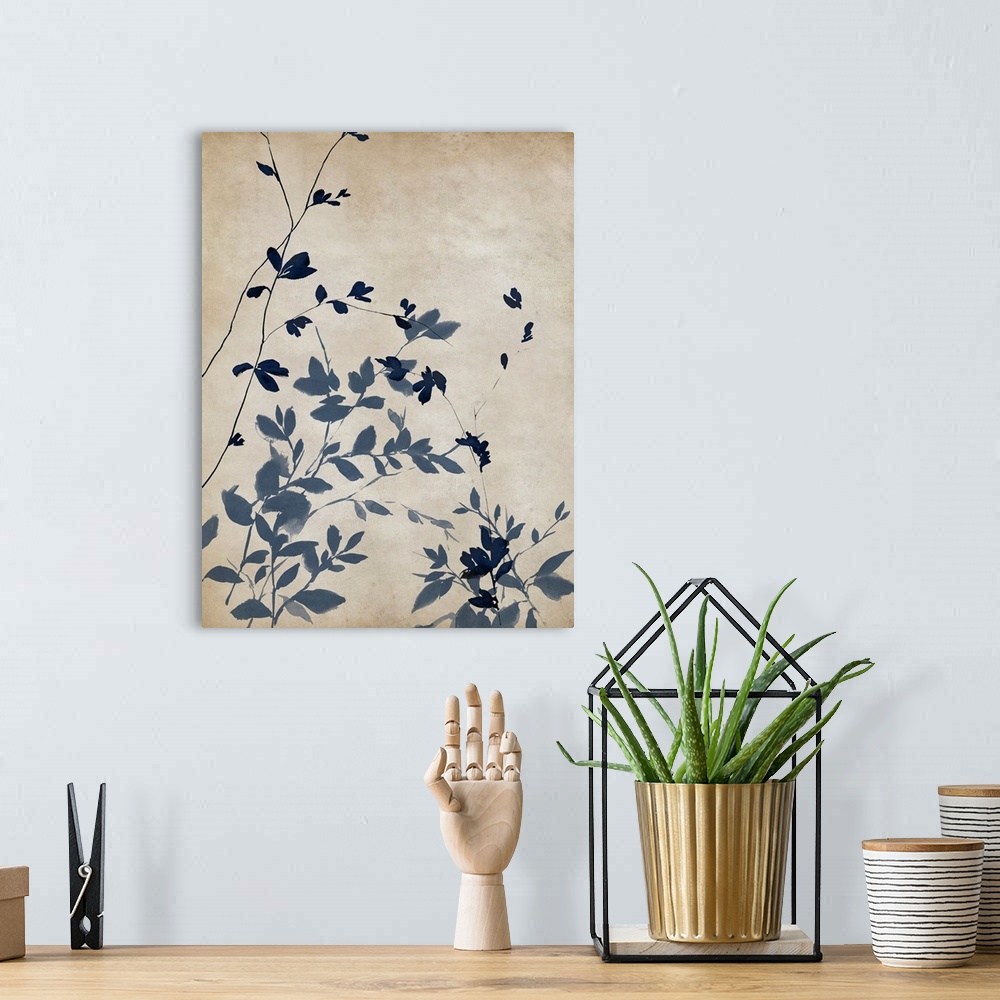 A bohemian room featuring Indigo Leaves Touch II