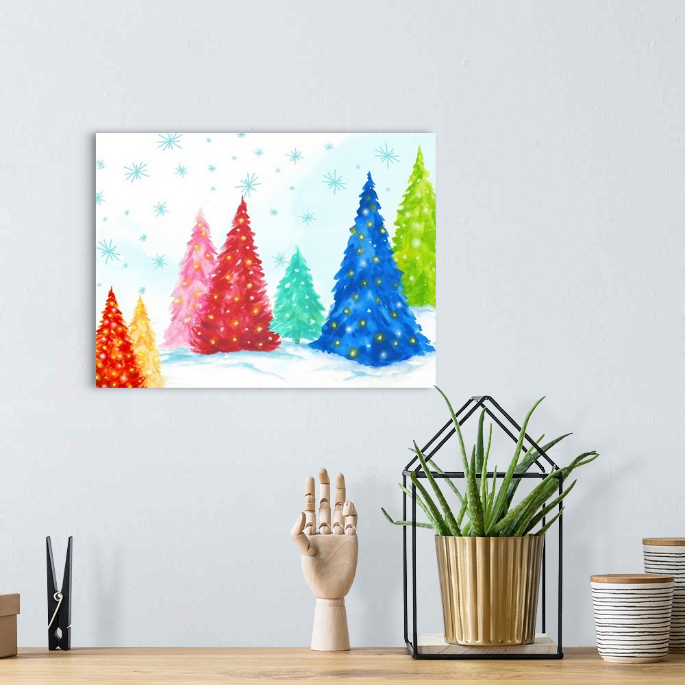 A bohemian room featuring Magic Christmas Trees I
