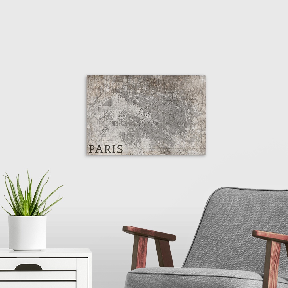 A modern room featuring Map Paris White