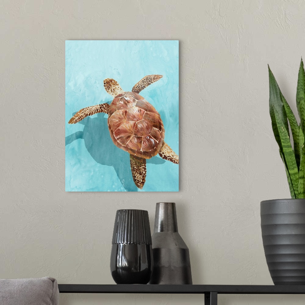 A modern room featuring Ocean Deep Turtle II
