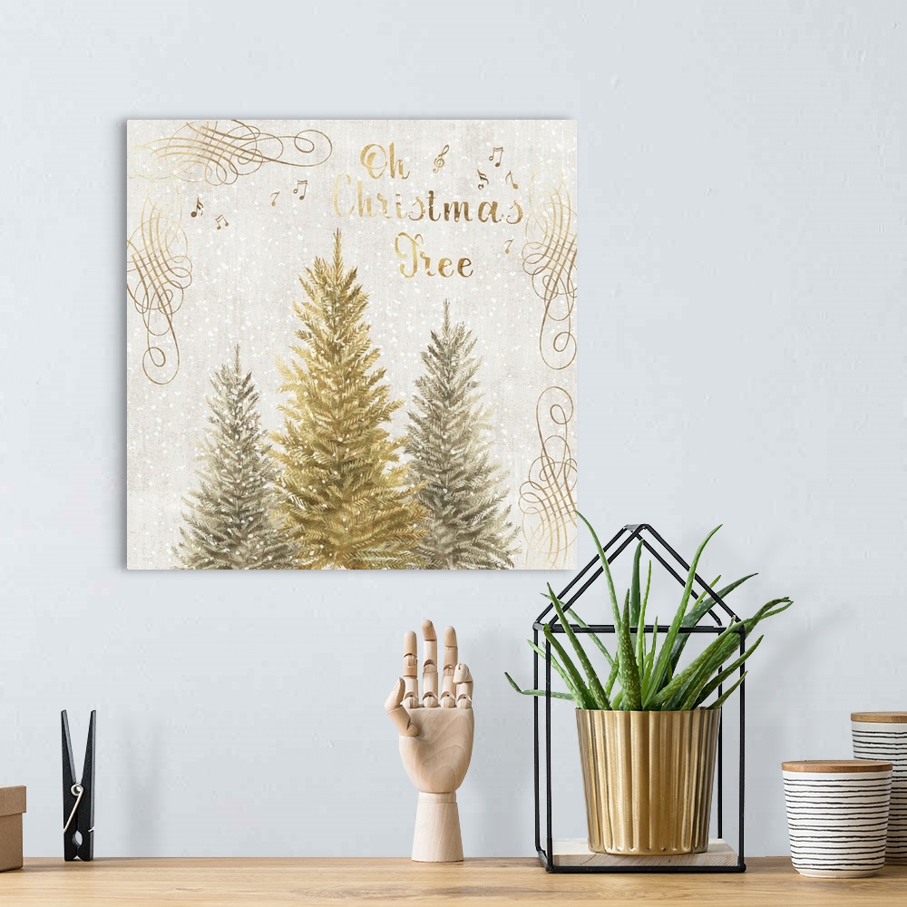 A bohemian room featuring Oh Christmas Tree