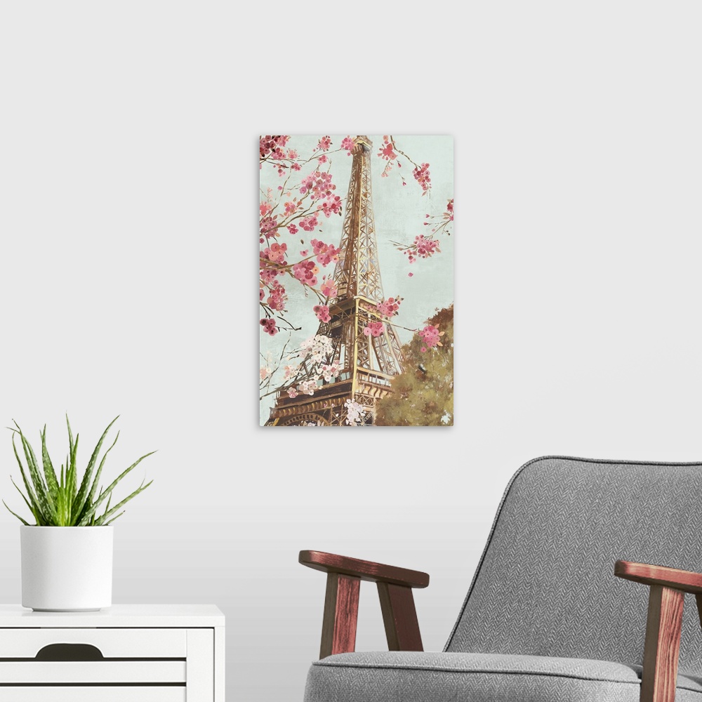 A modern room featuring Paris in the Spring I