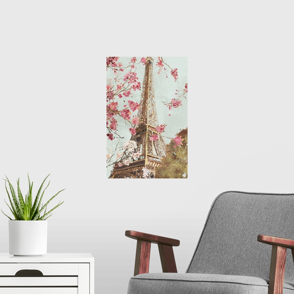 A modern room featuring Paris in the Spring I