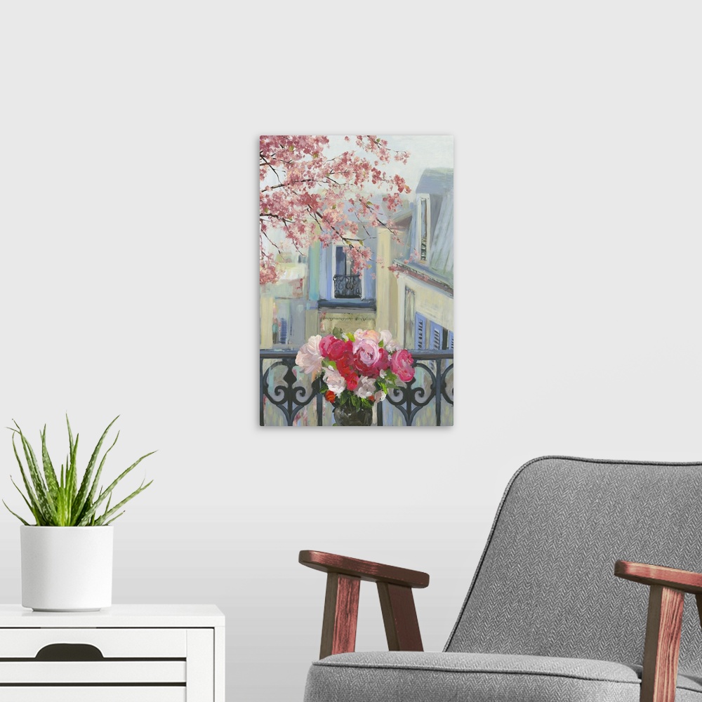 A modern room featuring Paris in the Spring II