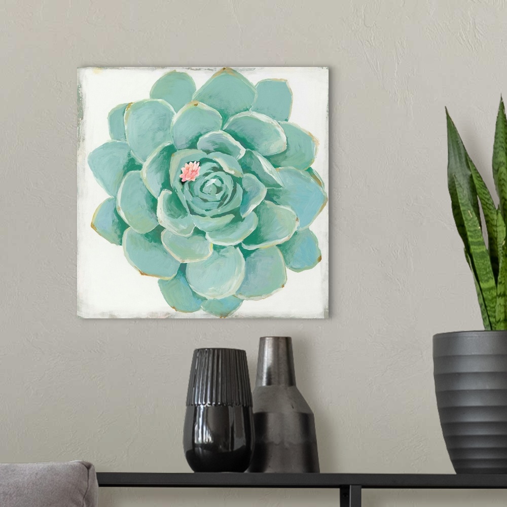 A modern room featuring Pastel Succulent I