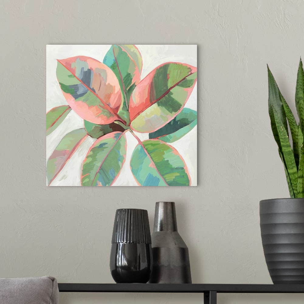 A modern room featuring Pink Ficus II