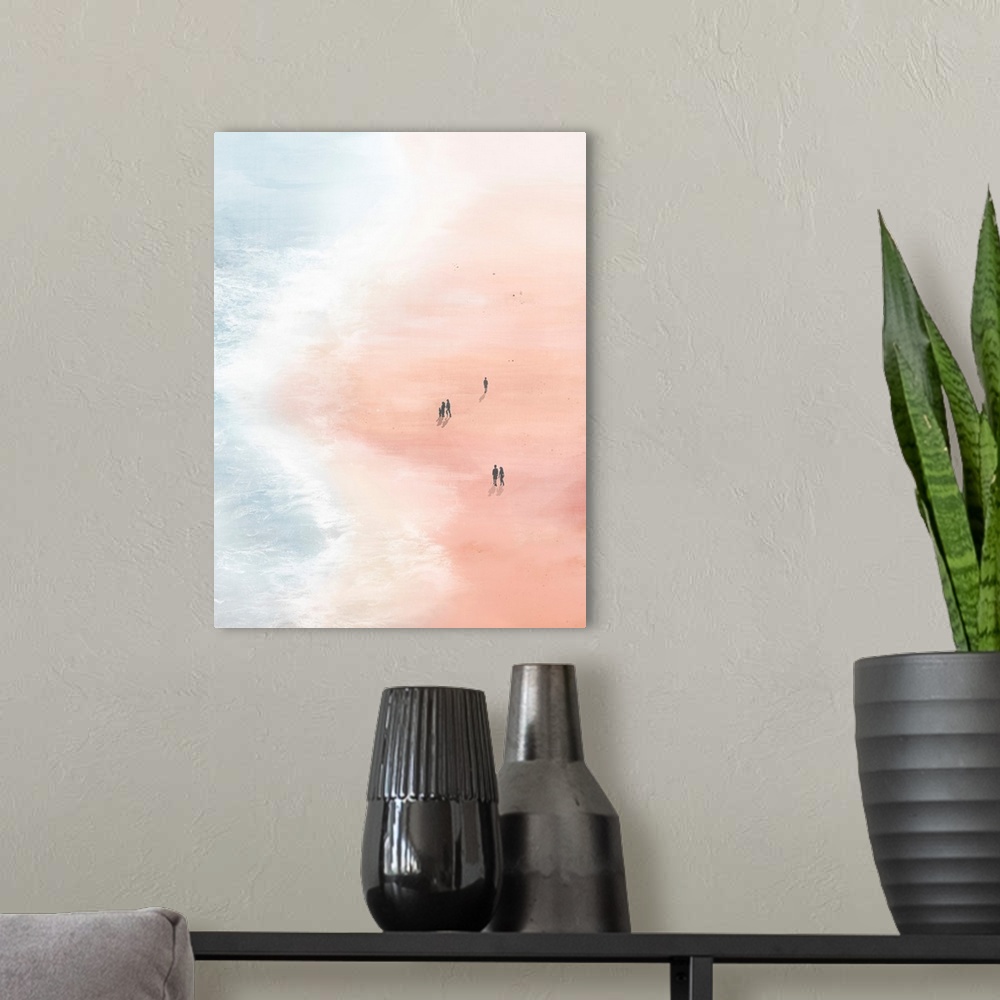 A modern room featuring Pink Sand Beaches I