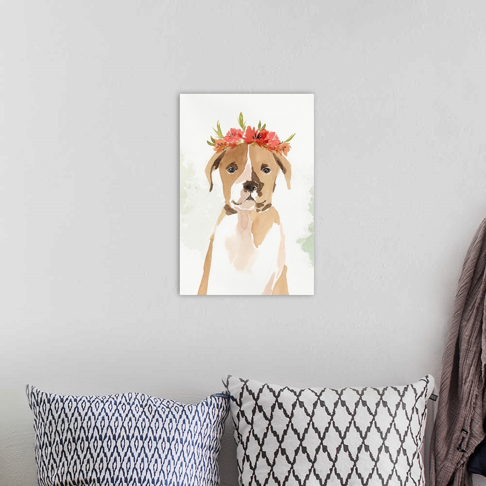 A bohemian room featuring Puppy II