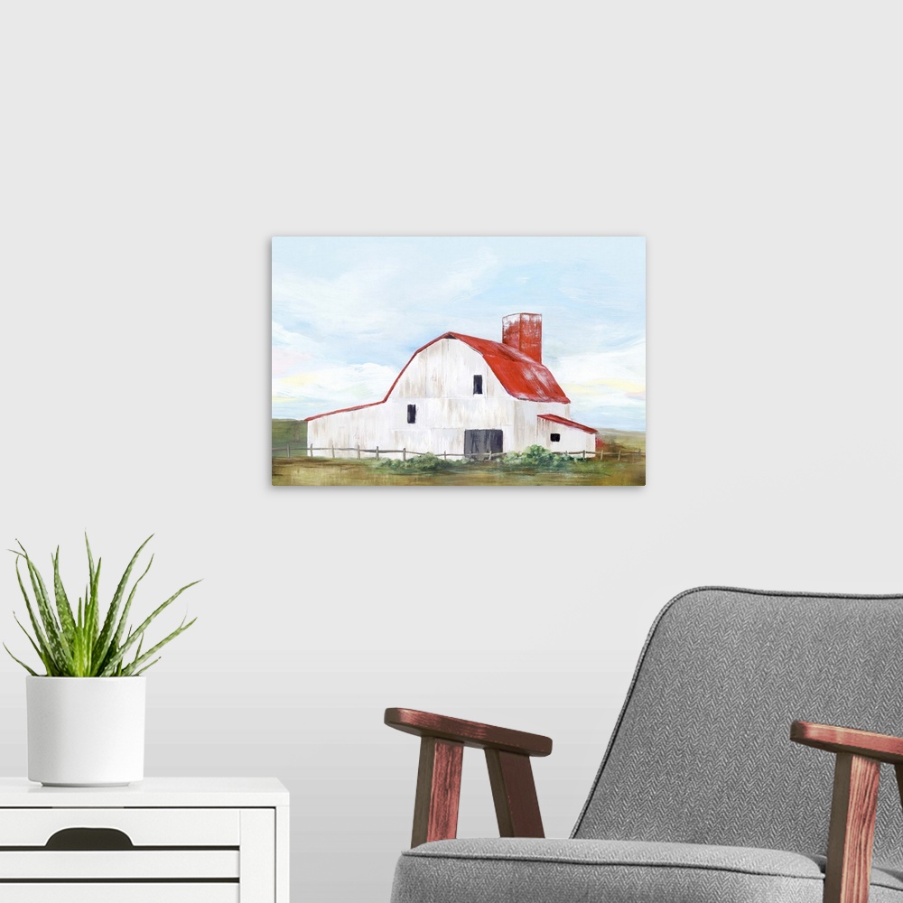 A modern room featuring Red Barn II