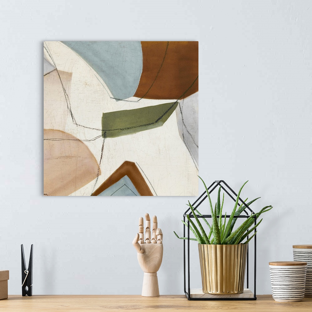 A bohemian room featuring Shape Abstract I