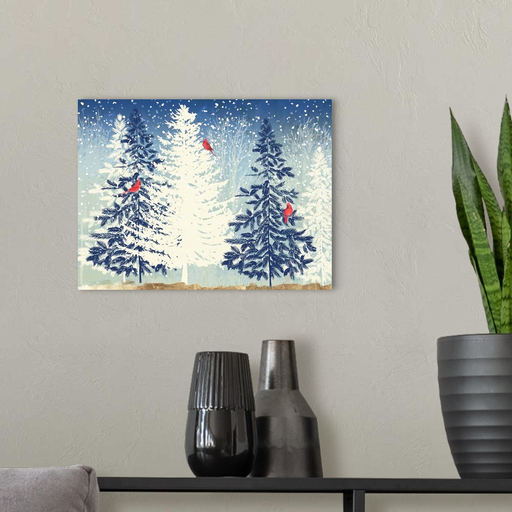 A modern room featuring Snow Christmas