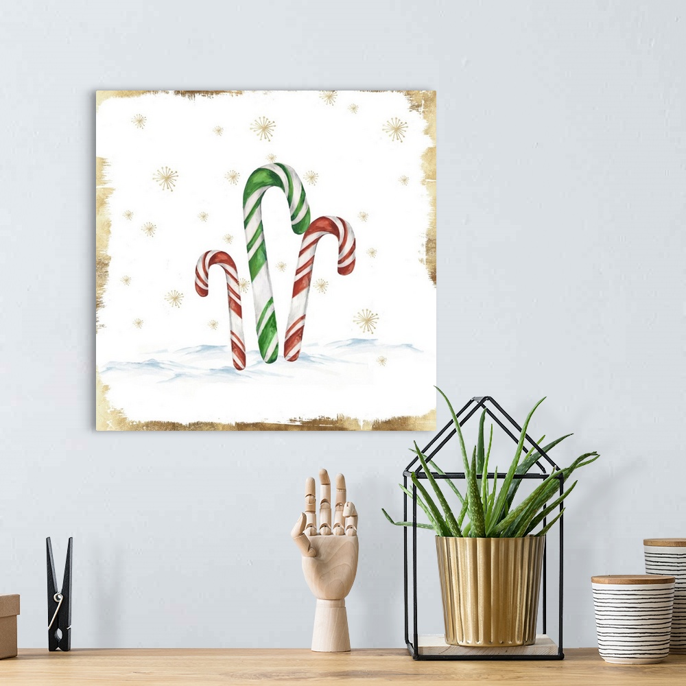 A bohemian room featuring Snowy Candycanes II
