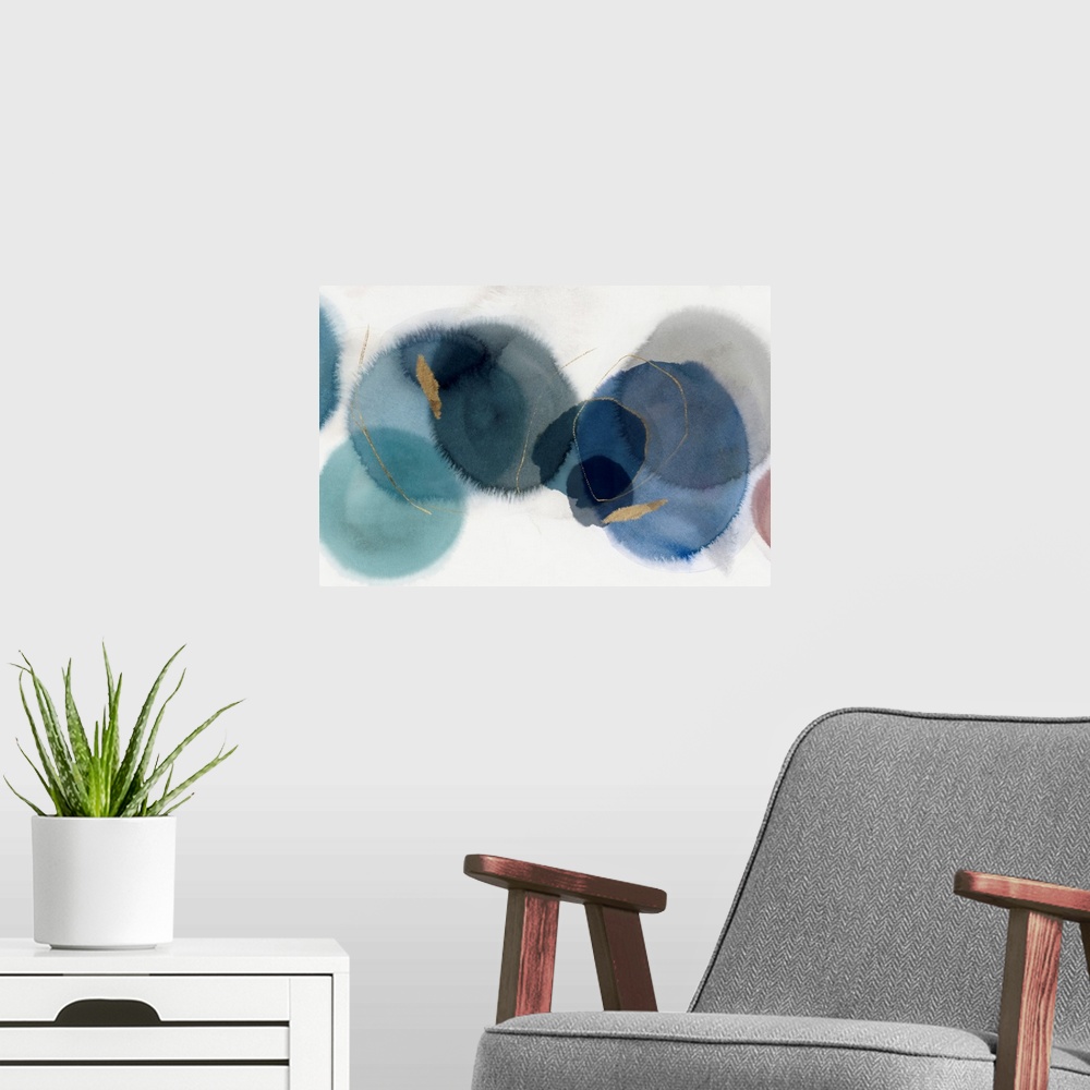 A modern room featuring Soft Blue I
