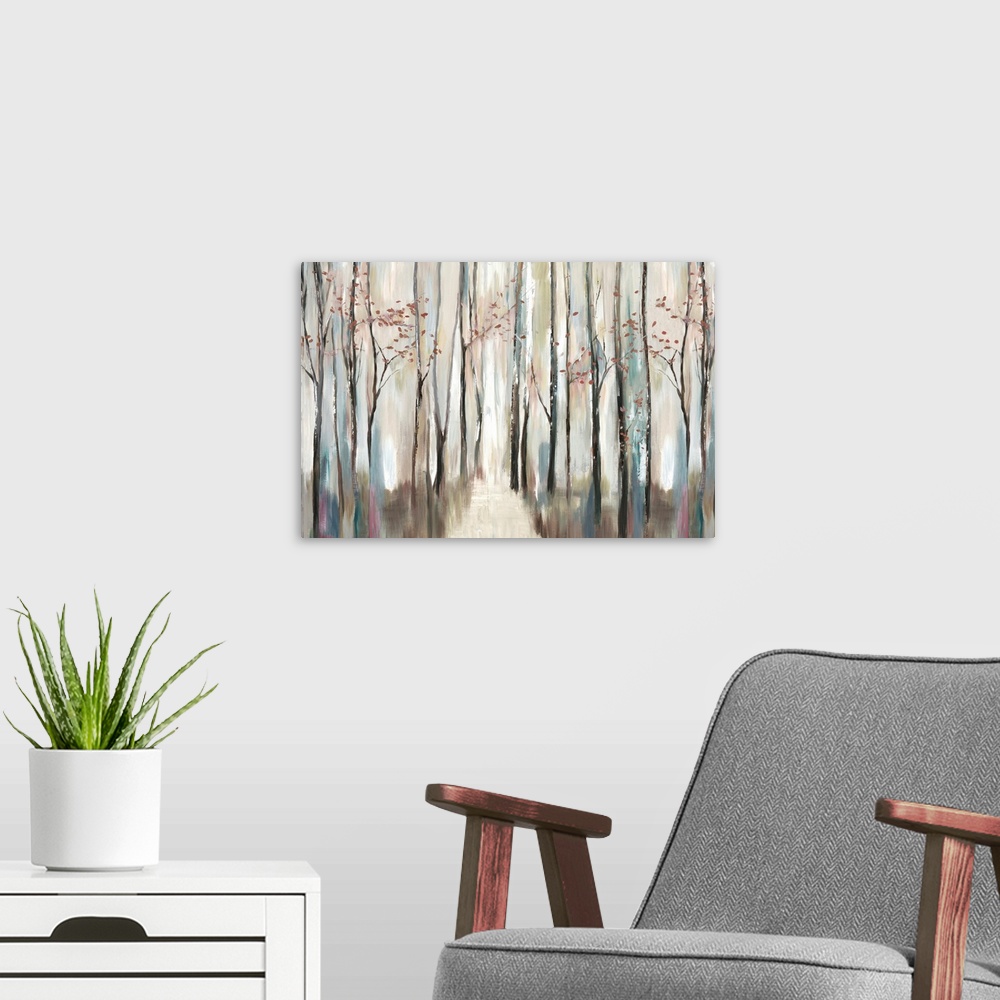 A modern room featuring Sophie's Forest