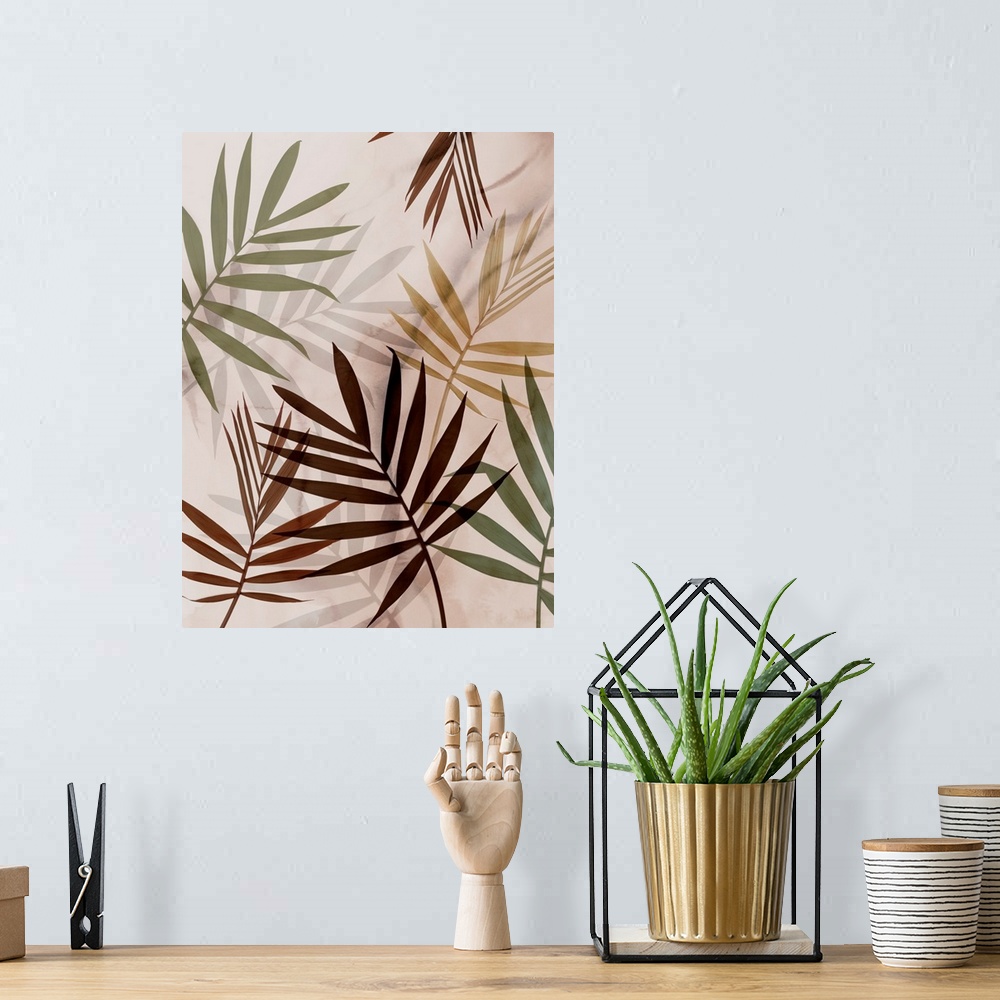 A bohemian room featuring Subdued Leaves II