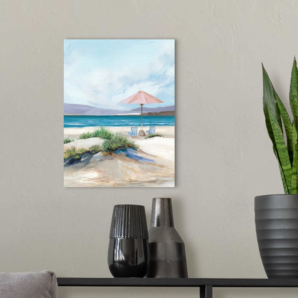 A modern room featuring Summer Beach Days