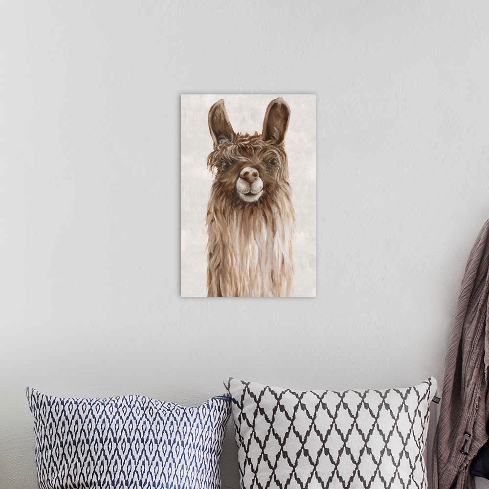 A bohemian room featuring Suri Alpaca I