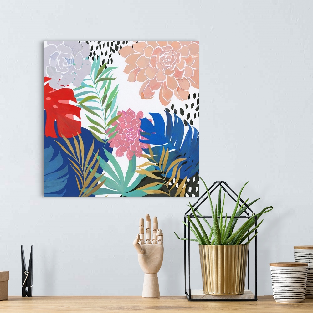A bohemian room featuring Tropical Matisse