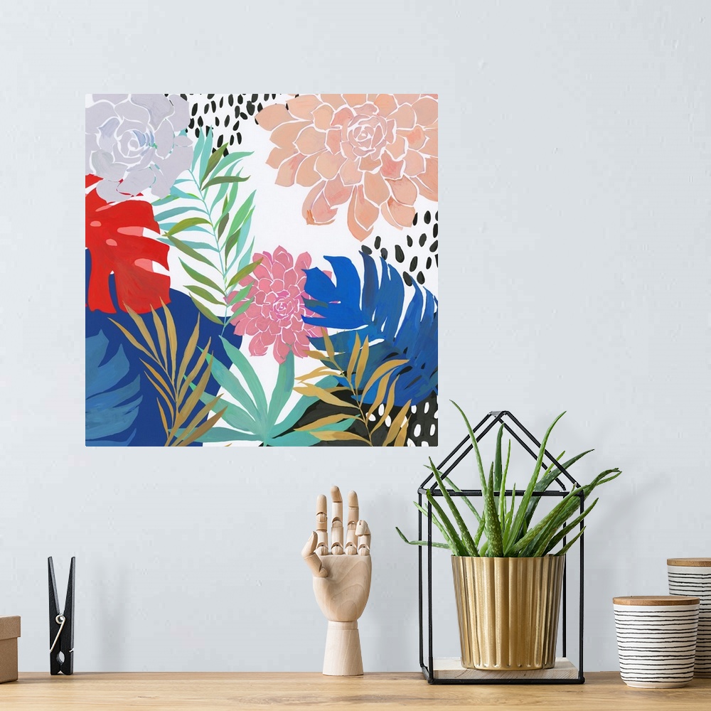 A bohemian room featuring Tropical Matisse