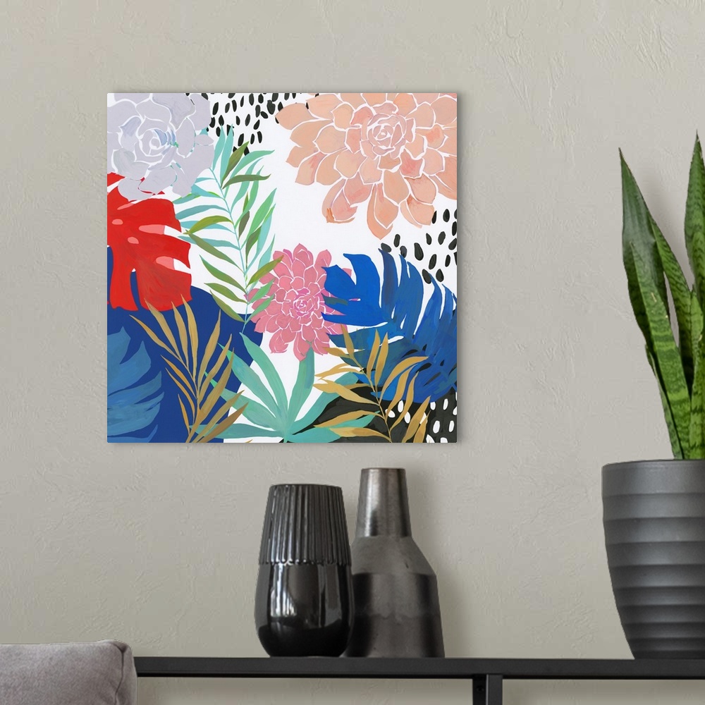 A modern room featuring Tropical Matisse