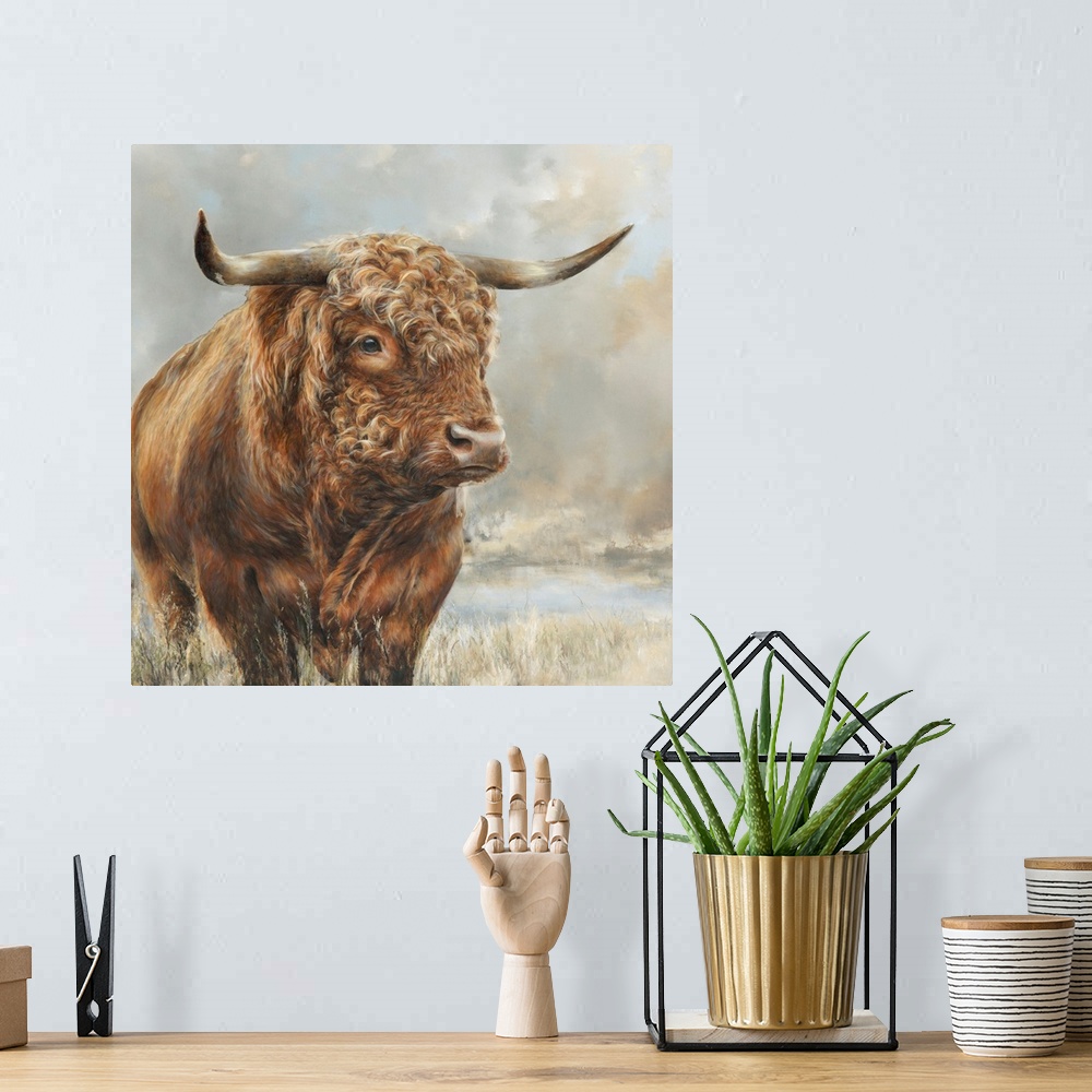 A bohemian room featuring Wild Filed Bull