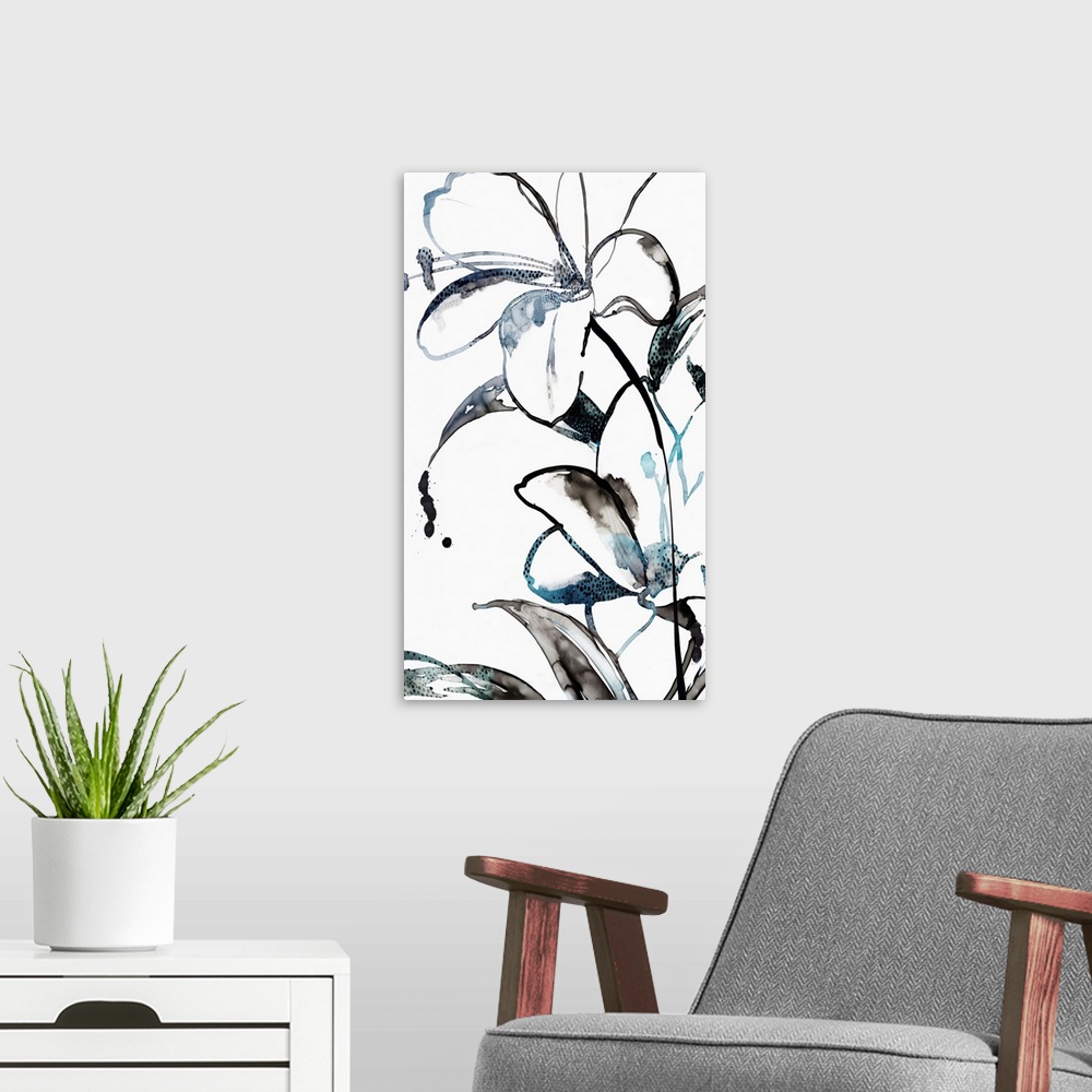 A modern room featuring Wild Lily I