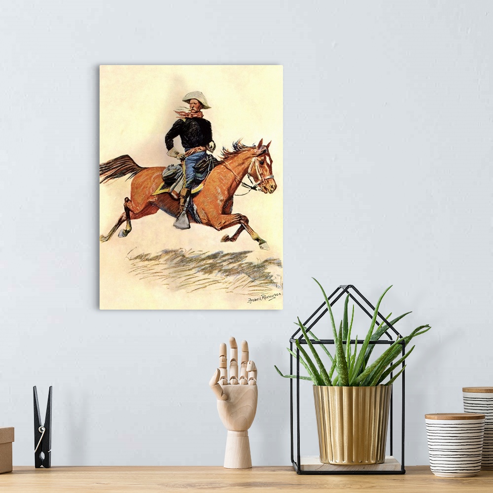 A bohemian room featuring A Cavalry Officer